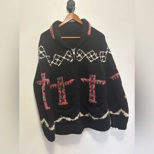 Cowegian Style Hand Knit Multicolour Totem Sweater